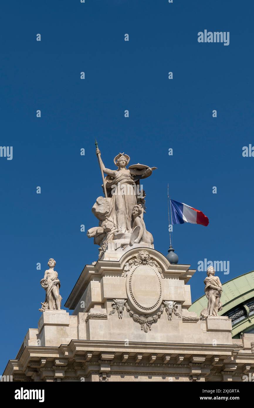 Grand Palais des Champs-Elysées (großer Palast der Champs-Elysées), nationale Galerien, Museum für Wissenschaft. Paris, Frankreich, Europa, EU. Kopierbereich Stockfoto