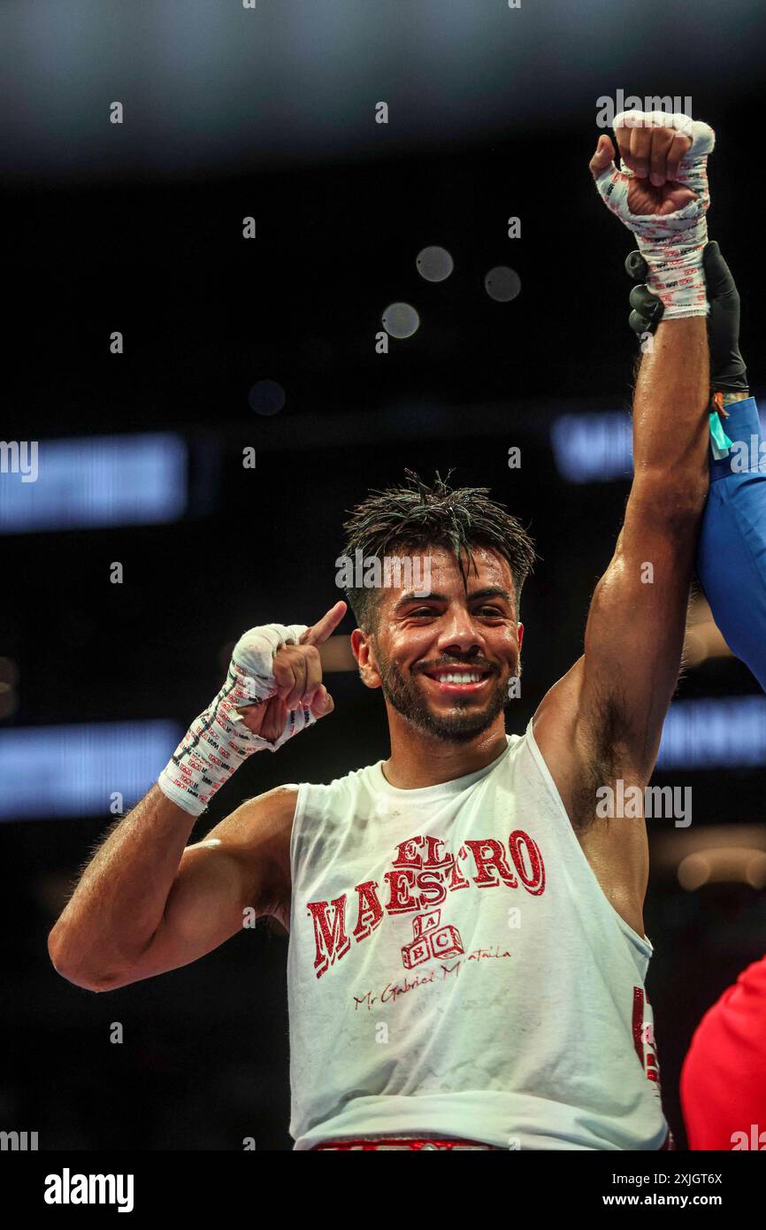 Gabriel Muratalla und Carlos Fontes Bantamgewicht kämpfen im Footprint Center vor dem Titelkampf Gallo Estrada und Jesse BAM Rodríguez am 29. Juni 2023 in Phoenix, Arizona. Phoenix, Arizona. (Foto: Luis Gutierrez/Norte Photo) Stockfoto