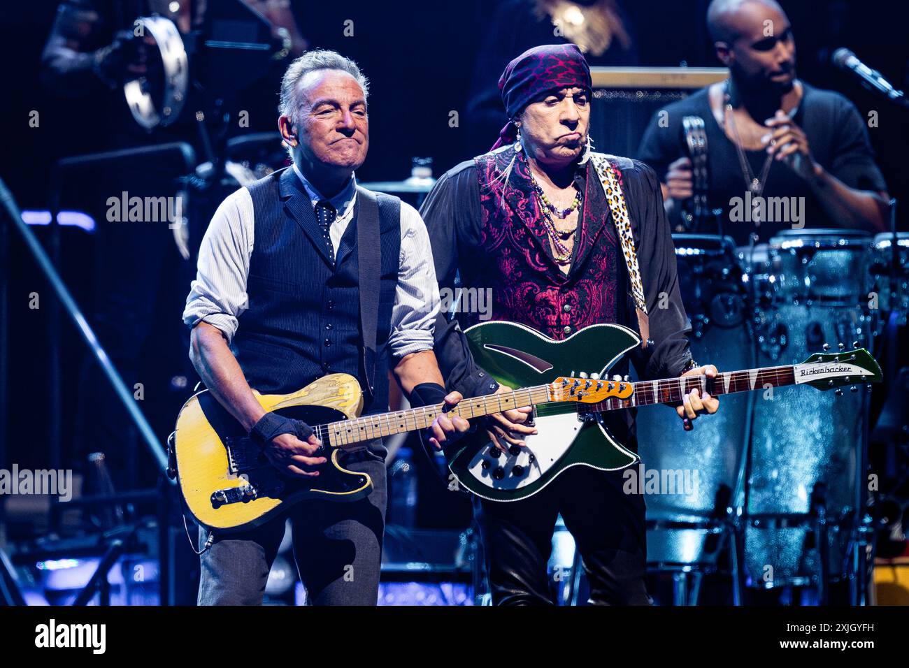 Stockholm, Schweden. Juli 2024. STOCKHOLM, SCHWEDEN 20240718 Bruce Springsteen und die E Street Band spielen am Donnerstagabend, dem zweiten Konzert in Stockholm, in der Strawberry Arena. Foto: Magnus Lejhall/TT/Code 10658 Credit: TT News Agency/Alamy Live News Stockfoto