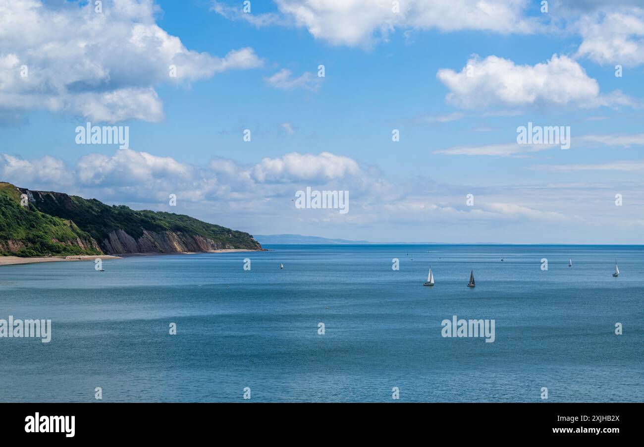 Haven Cliffs Naturist Beach, Jurassic Coast, Seaton, Devon, England Stockfoto