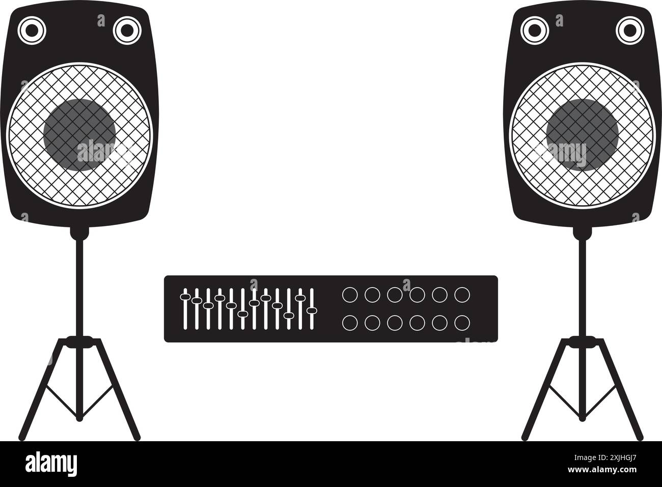 Design des Symbols für das Soundsystem Stock Vektor