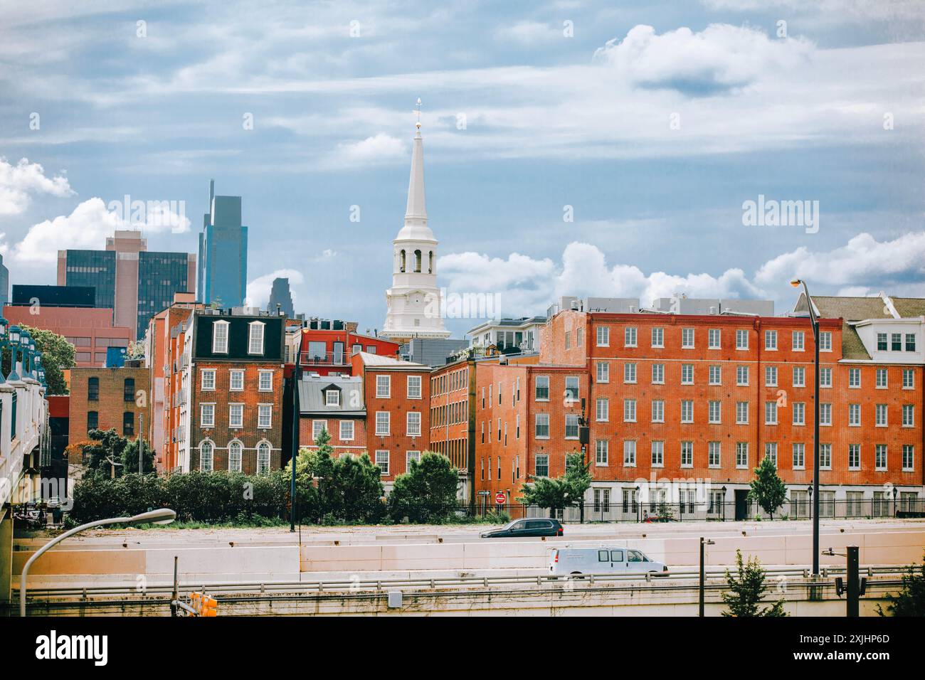 Philadelphia, Pennsylvania, 19. Juli 2024. Stadtbild mit Blick auf die Altstadt Stockfoto