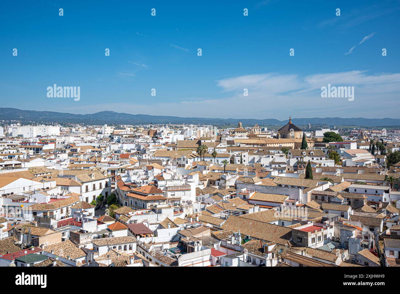 Blick auf das Stadtzentrum von Cordoba von oben, Spanien Stockfoto