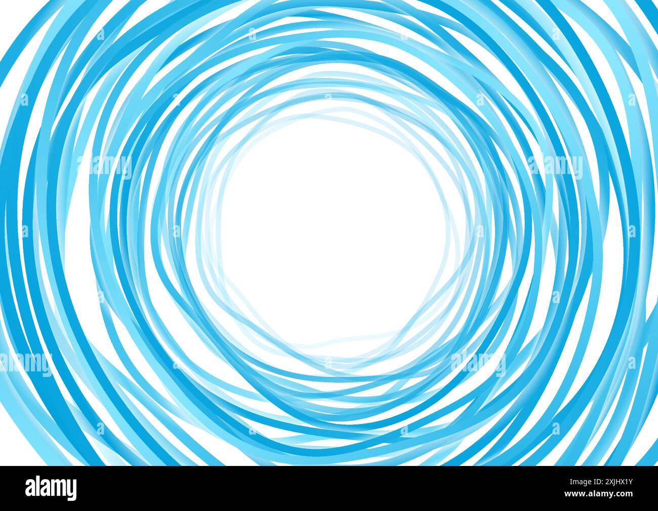 Blauweißer abstrakter minimaler Hintergrund mit Kreisen. Geometrische Vektorkonstruktion Stock Vektor