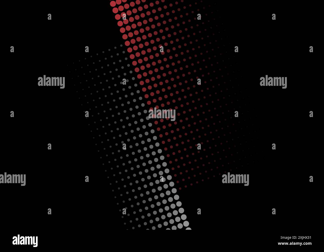 Grauer und roter abstrakter Hintergrund mit minimalen gepunkteten Linien. Geometrisches technisches Konzept Vektordesign Stock Vektor