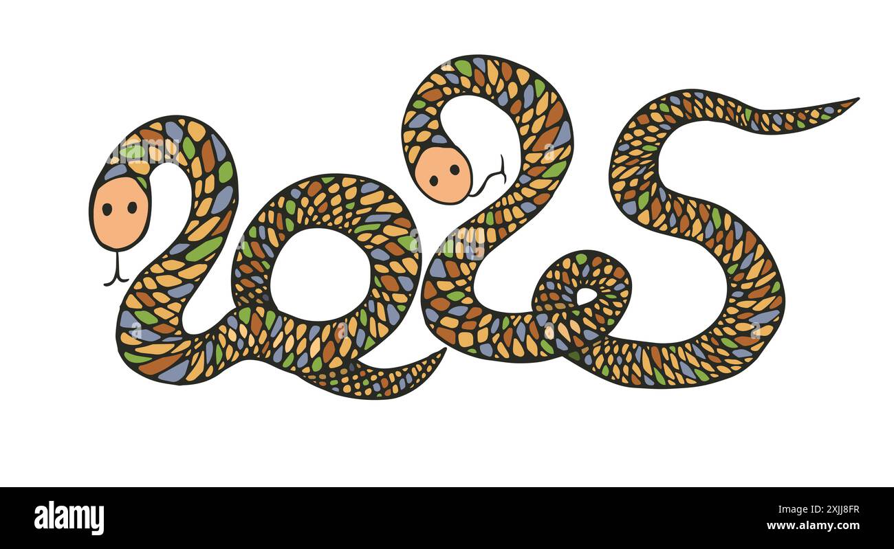 Happy Chinese New Year 2025, Bannerdesign Stock Vektor