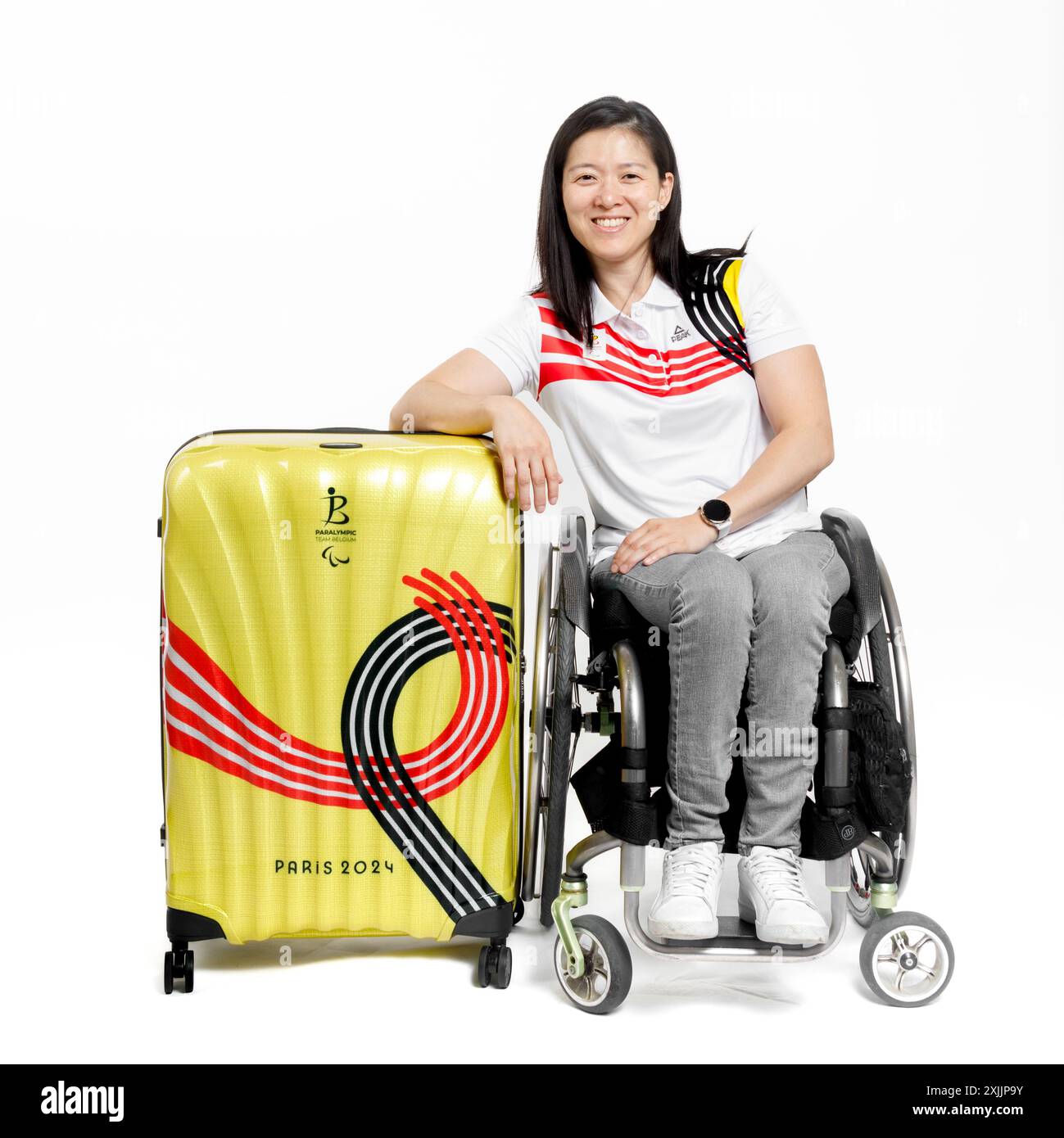 Brüssel, Belgien Juli 2024. Man-Kei to wurde während eines Fotoshootings für das belgische Olympische Komitee BOIC - COIB vor den Paralympischen Spielen 2024 in Brüssel am Donnerstag, den 18. Juli 2024, fotografiert. BELGA FOTO HATIM KAGHAT Credit: Belga News Agency/Alamy Live News Stockfoto