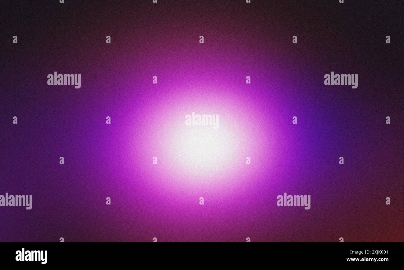 Violetter Hintergrund mit leuchtendem zentralem Licht und strukturierter Körnung, perfekt für Designelemente oder als Hintergrund Stockfoto