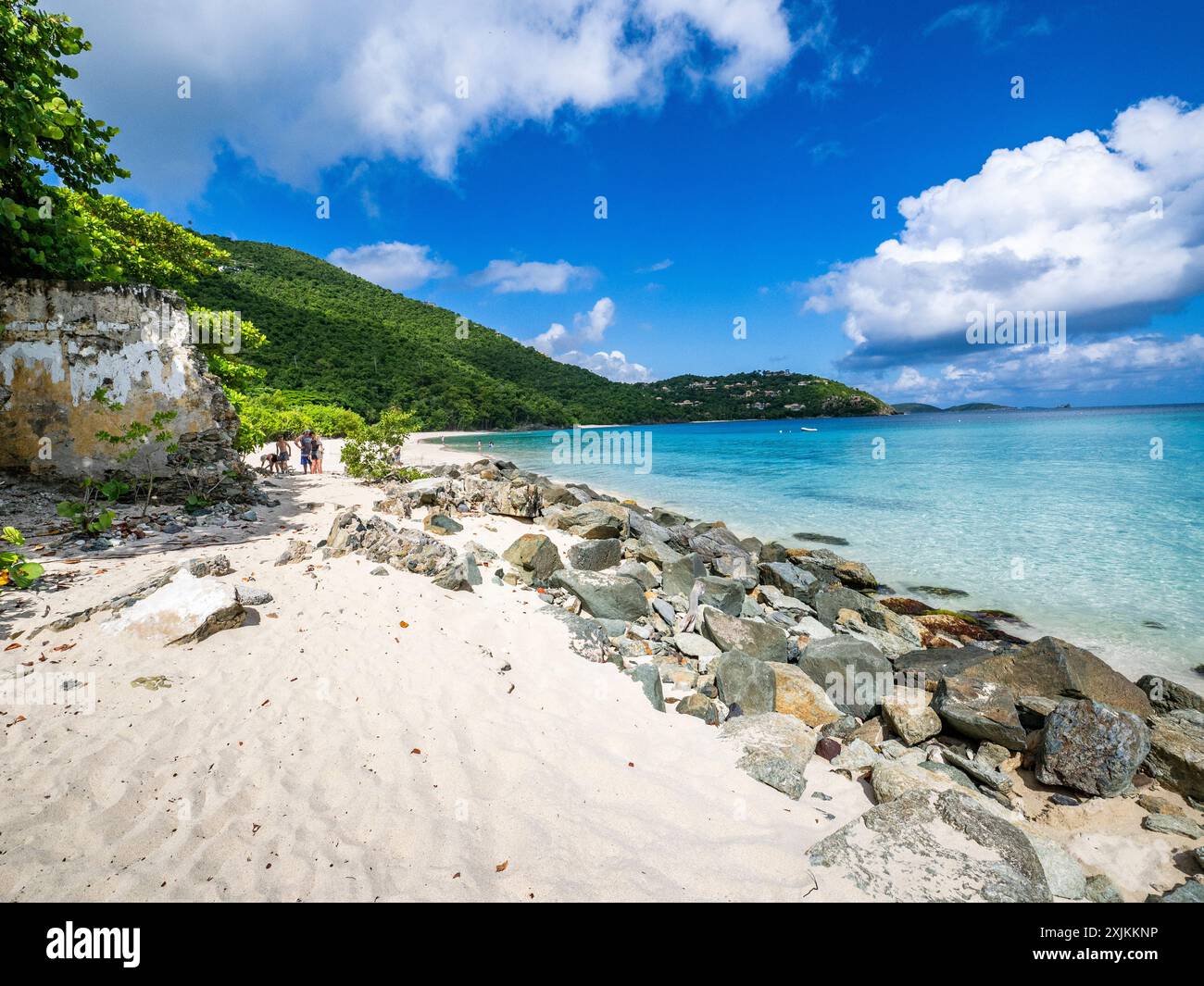 Cinnamon Bay Beach im Virgin Islands National Park auf der Insel St. John auf den US Virgin Islands Stockfoto