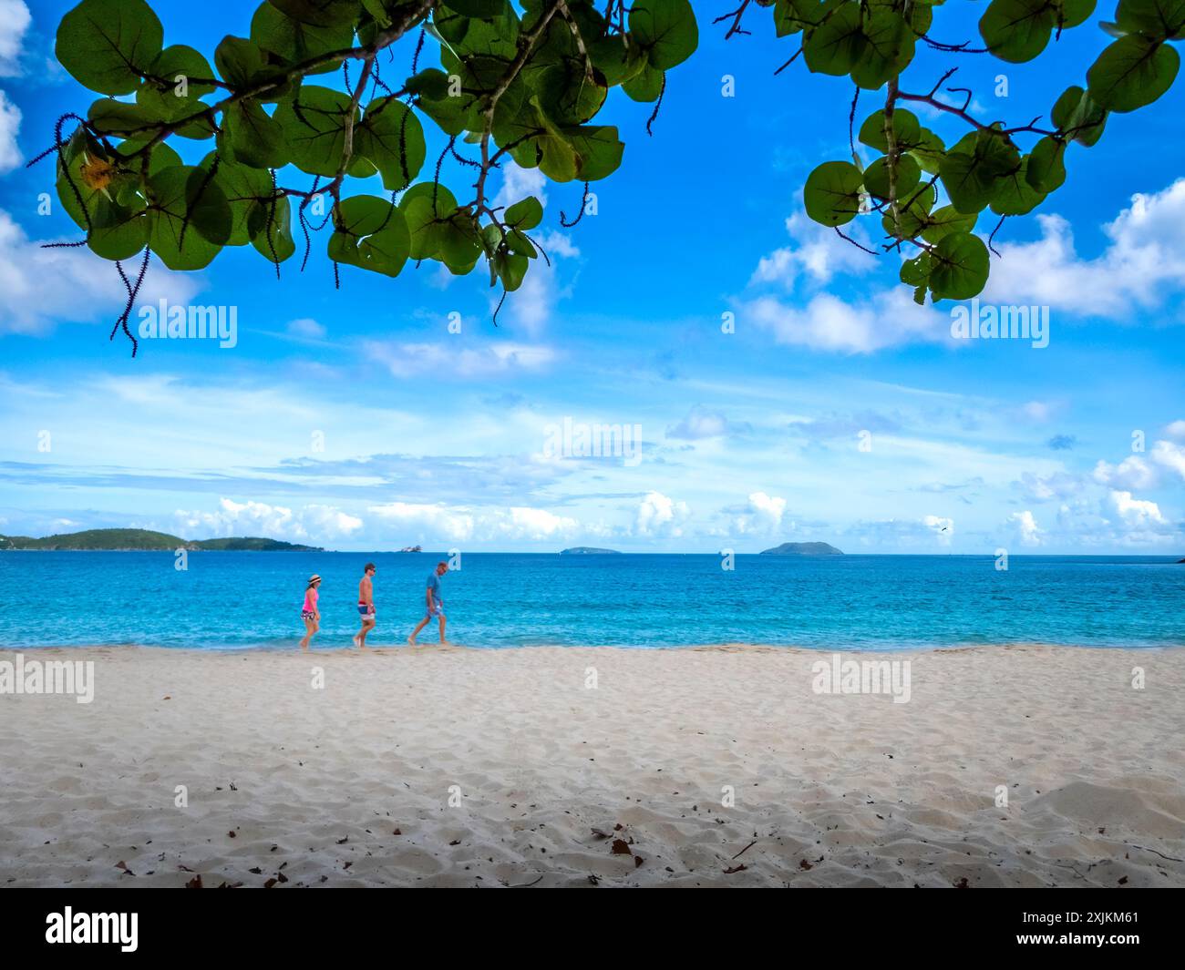 Trunk Bay im Virgin Islands National Park auf der Insel St. John auf den US Virgin Islands Stockfoto