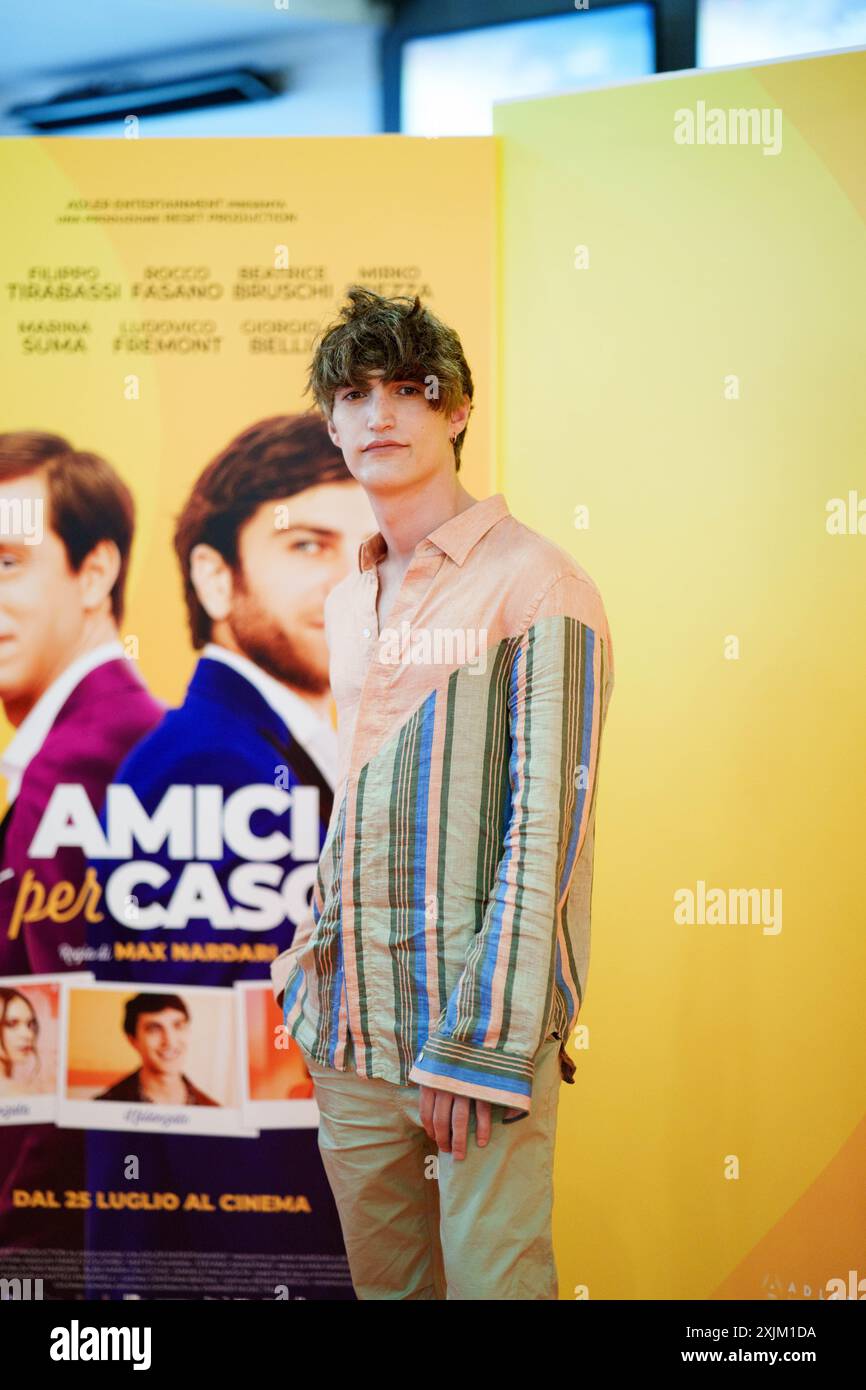 ROM, ITALIEN - 18. JULI: Rocco Fasano nimmt am Fotogespräch von „Amici per caso“ im Cinema Adriano in Rom Teil (ph: Giovanna Onofri) Stockfoto