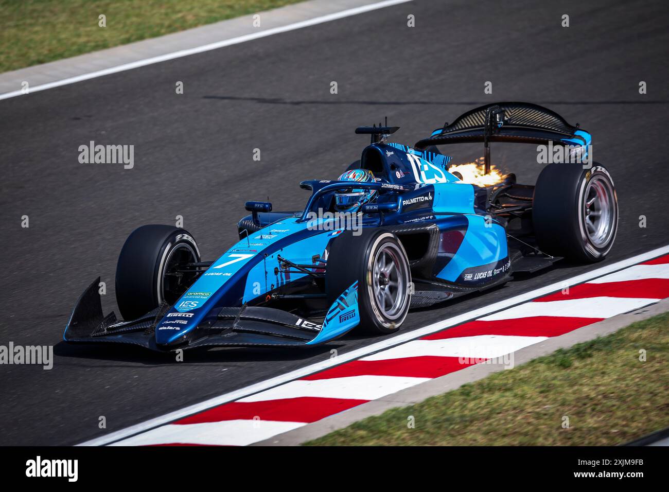 07 CRAWFORD Jak (usa), DAMS Lucas Oil, Dallara F2 2024, Aktion während der 9. Runde der FIA Formel 2 Meisterschaft 2024 vom 19. Bis 21. Juli 2024 auf dem Hungaroring in Mogyorod, Ungarn - Foto Xavi Bonilla / DPPI Stockfoto