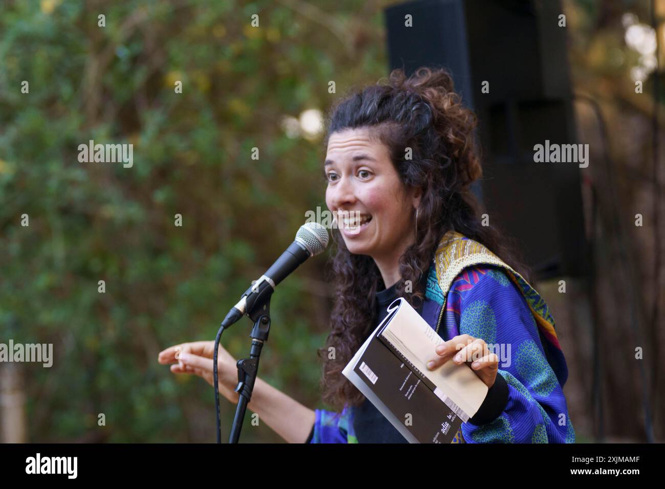 Jessica Ferrer, poetisches Konzert, Oratori de Sant Blai, Campos, Mallorca, Balearen, Spanien poetisches Konzert, Oratori de Sant Blai, Campos Stockfoto