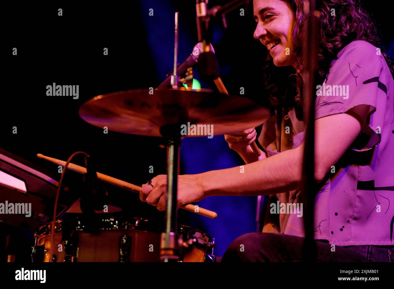 Marina Arrufat, Anna Andreu im Konzert, La mida, La Lluna EN Vers Festival, Binissalem, Mallorca, Balearen, Spanien Stockfoto