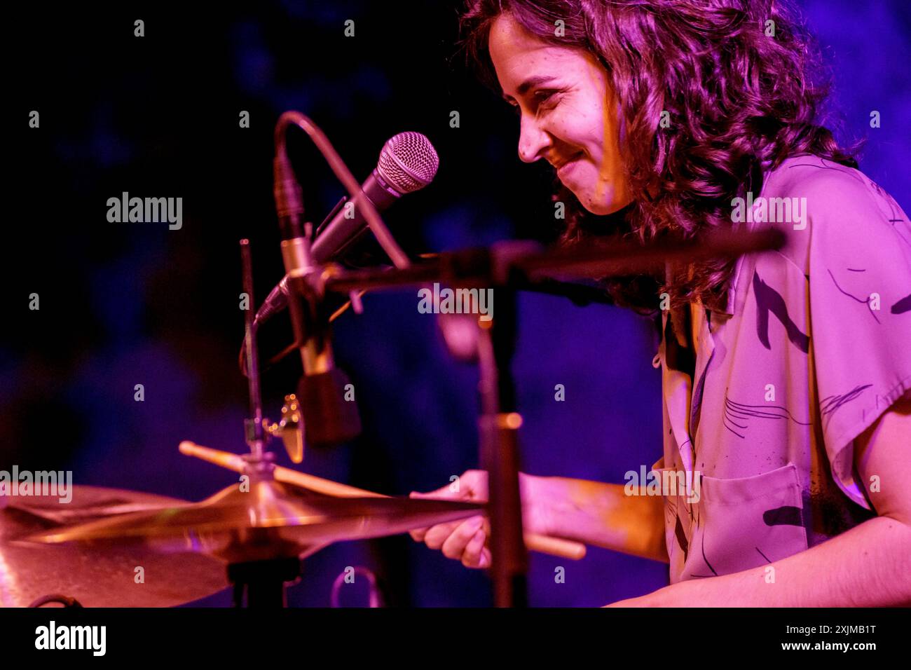 Marina Arrufat, Anna Andreu im Konzert, La mida, La Lluna EN Vers Festival, Binissalem, Mallorca, Balearen, Spanien Stockfoto