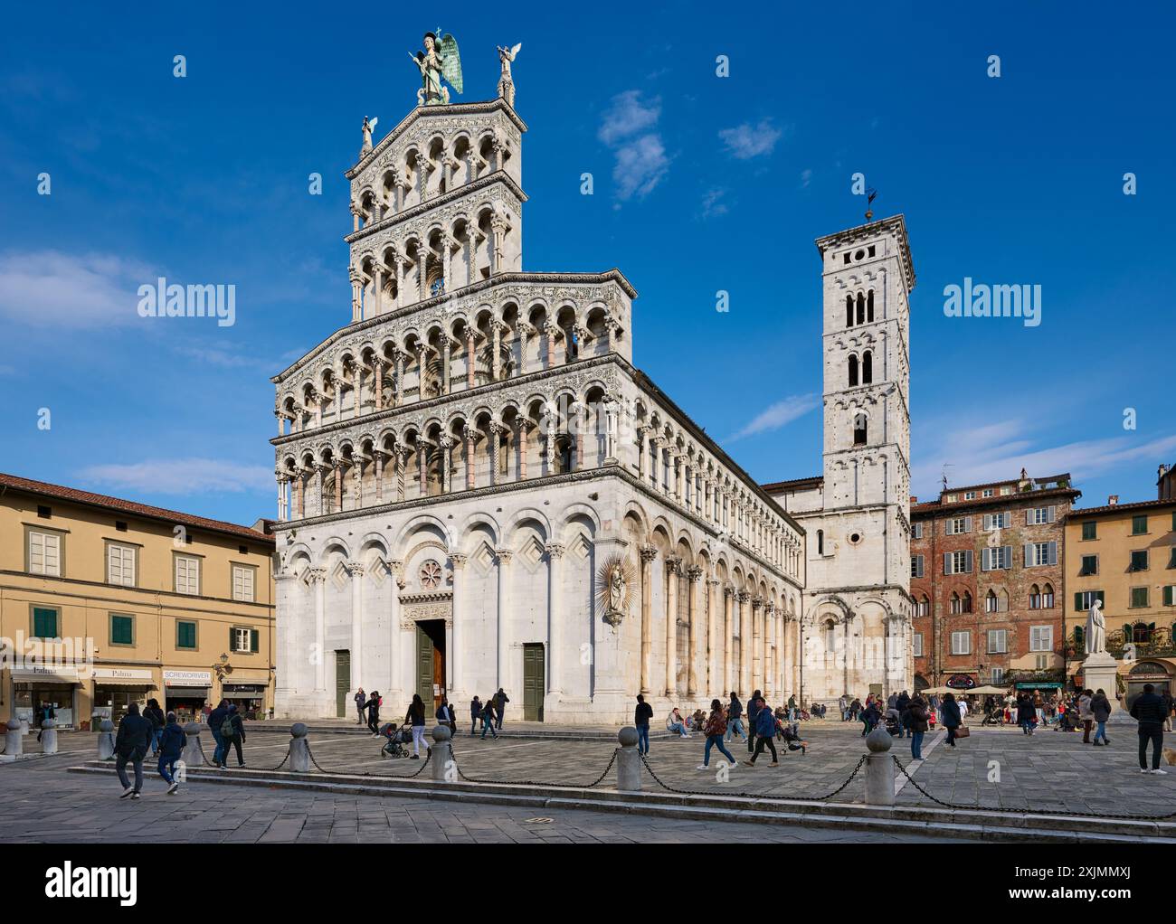 Basilika San Michele in Foro, Römisch-katholische Kirche, Lucca, Toskana, Italien Stockfoto