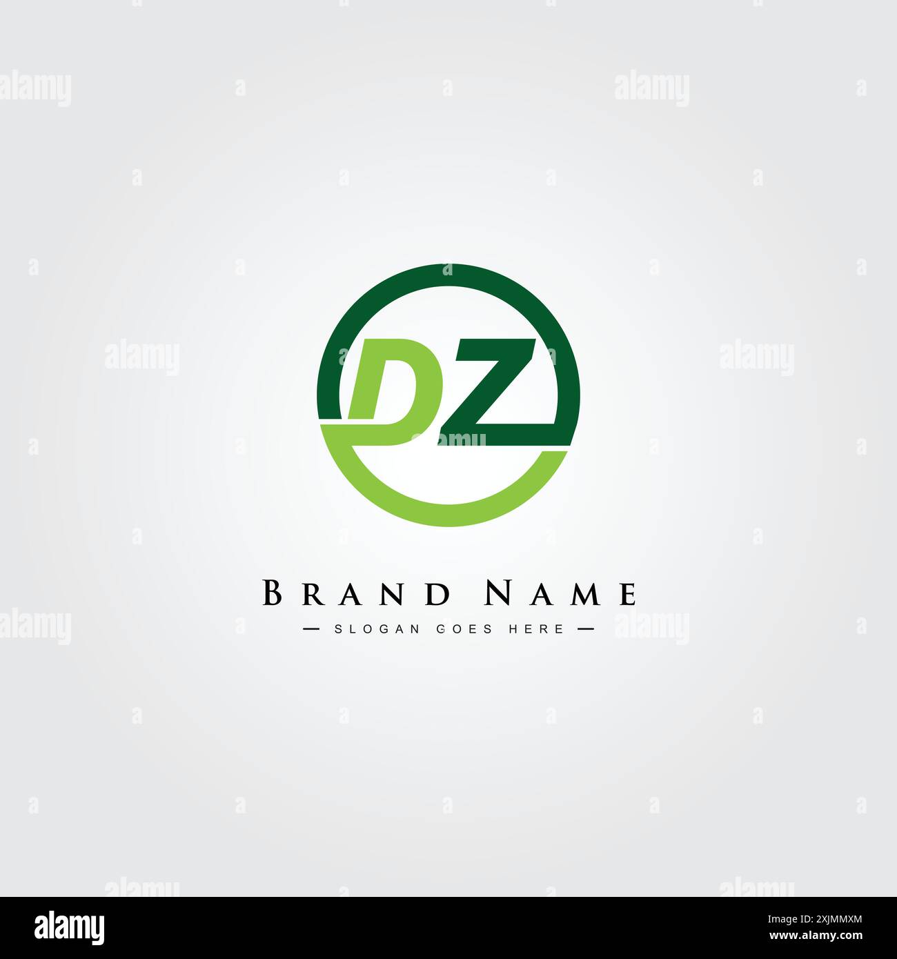 DZ Minimal Vector Logo – Simple Business Logo für Monogramm D und Z Stock Vektor