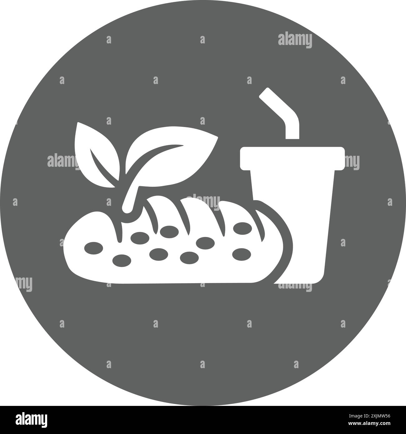 Getränk, Essen, frisches Symbol. Kommerzielle Nutzung, gedruckte Dateien und Präsentationen, Werbematerial, Web oder jede Art von Designprojekt. Stock Vektor