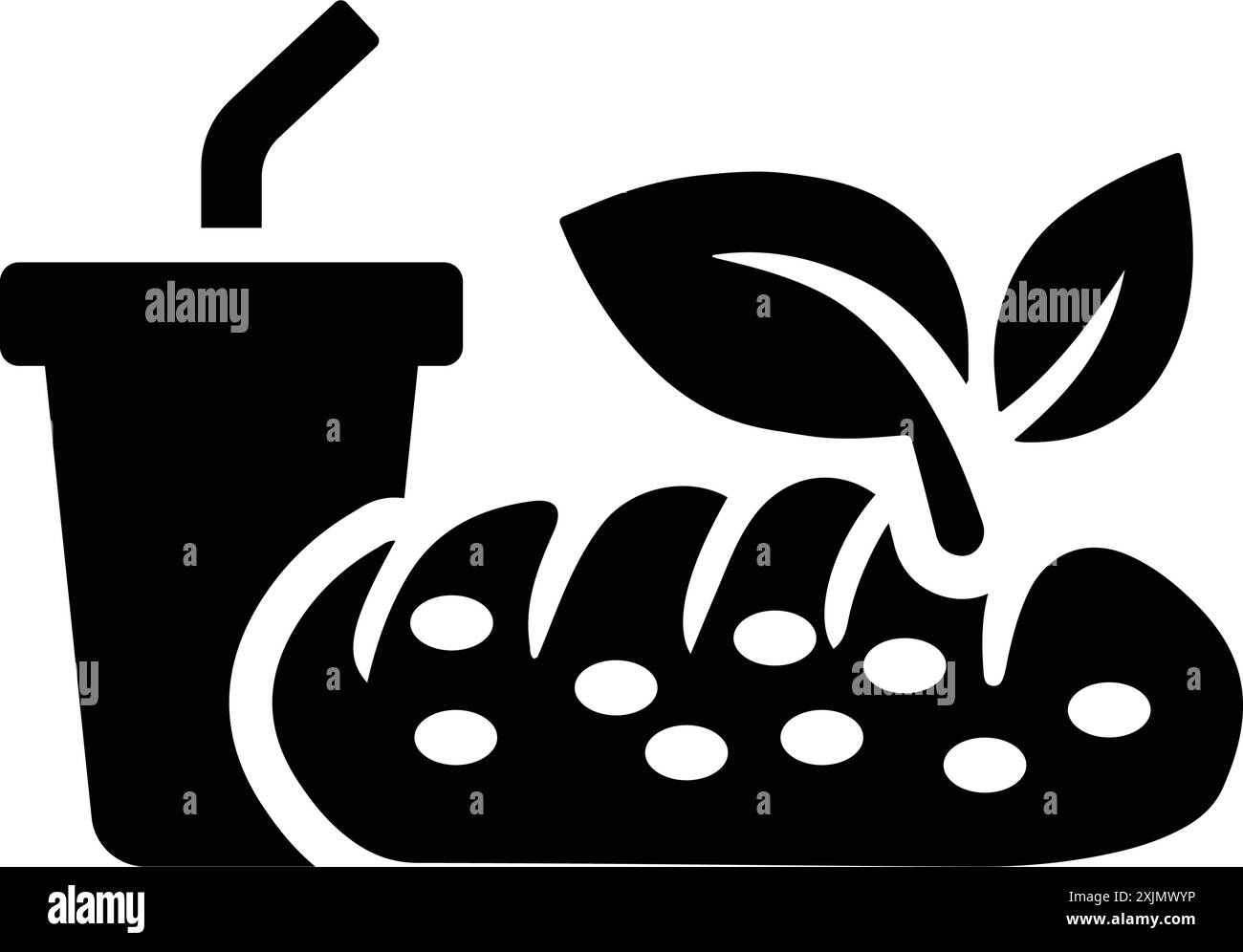 Getränk, Essen, frisches Symbol. Kommerzielle Nutzung, gedruckte Dateien und Präsentationen, Werbematerial, Web oder jede Art von Designprojekt. Stock Vektor