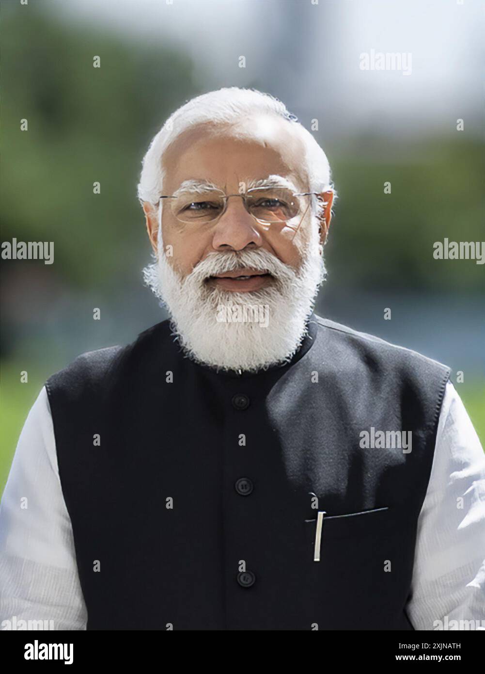 Narendra Modi. Porträt des indischen Premierministers Narendra Damodardas Modi (* 1950) im Jahr 2021 Stockfoto