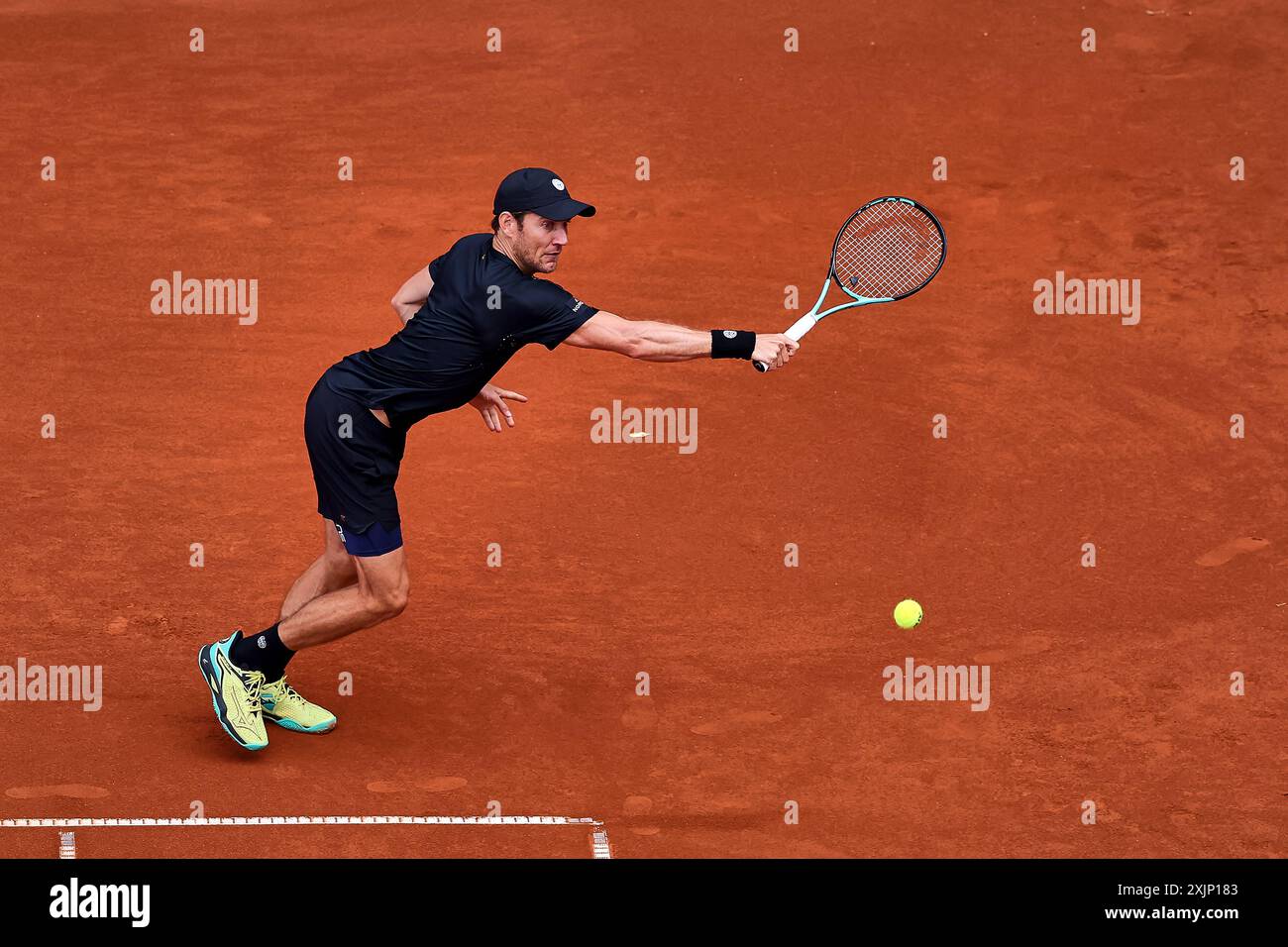 Hamburg, Hamburg, Deutschland. Juli 2024. Mattew Ebden (aus) kehrt während der HAMBURGER OPEN mit Rückhand zurück – ATP500, Herren Tennis (Credit Image: © Mathias Schulz/ZUMA Press Wire) NUR REDAKTIONELLE VERWENDUNG! Nicht für kommerzielle ZWECKE! Stockfoto