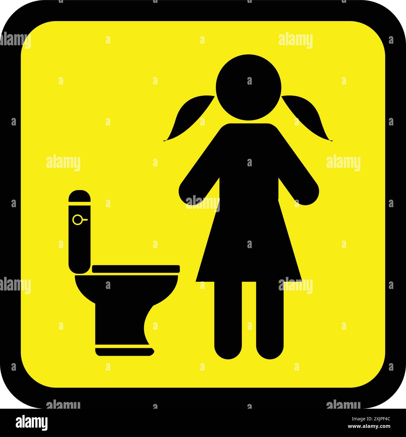 Badglyphe oder Toilettenzeichen Vektorsymbol Stock Vektor