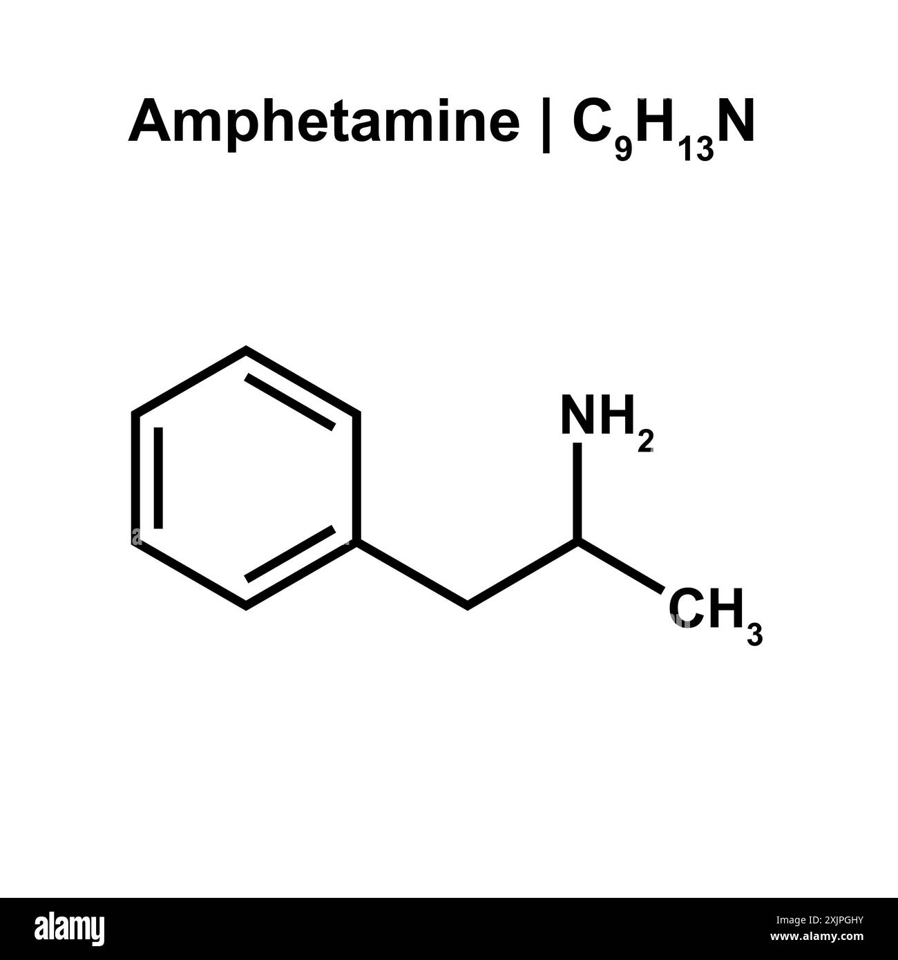 Amphetamin, Illustration. Stockfoto