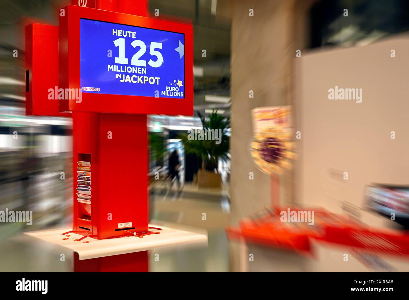 EuroMillions 125 Millionen Jackpot-Verwischungsbild Stockfoto