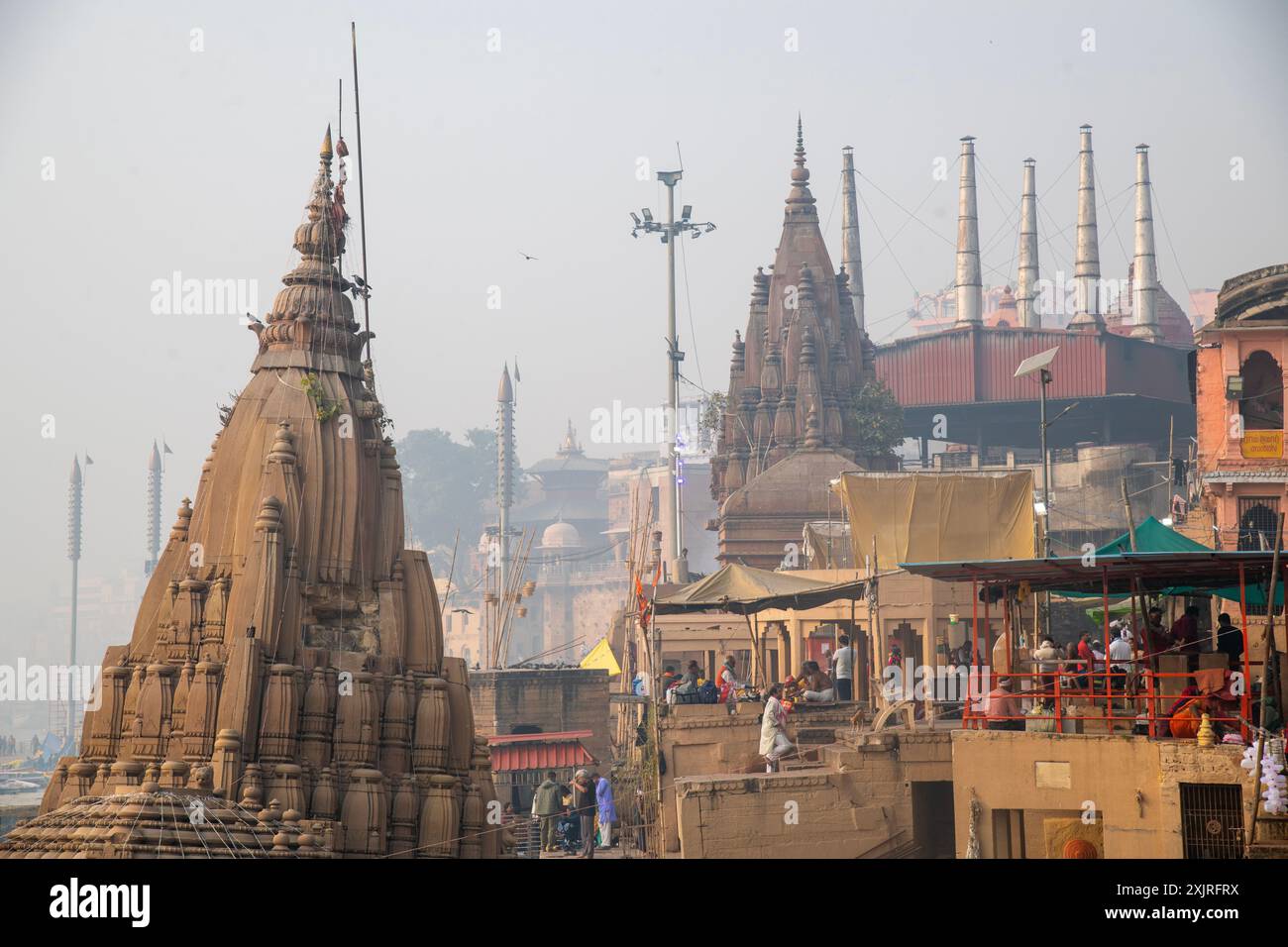 Ratneshwar Mahadev Tempel, Ganga Ghat, Varanasi Stockfoto
