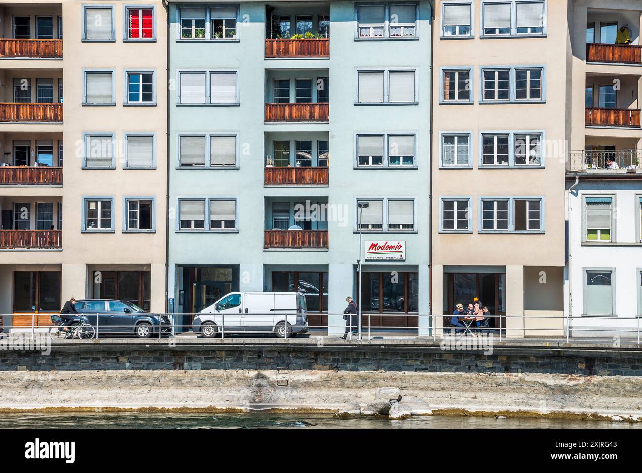 Historische und ikonische Wahrzeichen von Luzern Stockfoto