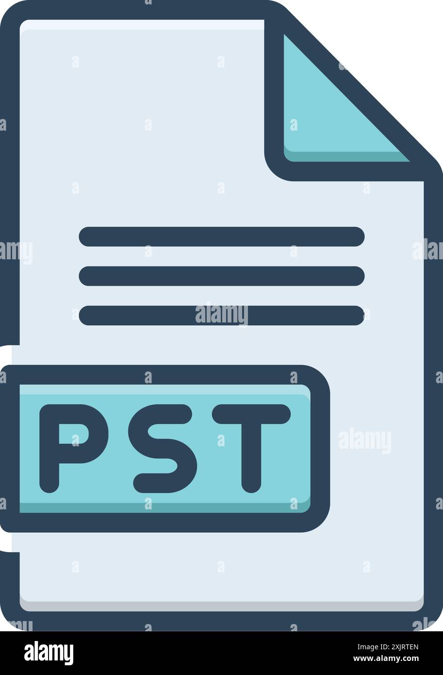 Symbol für PST, Datei Stock Vektor