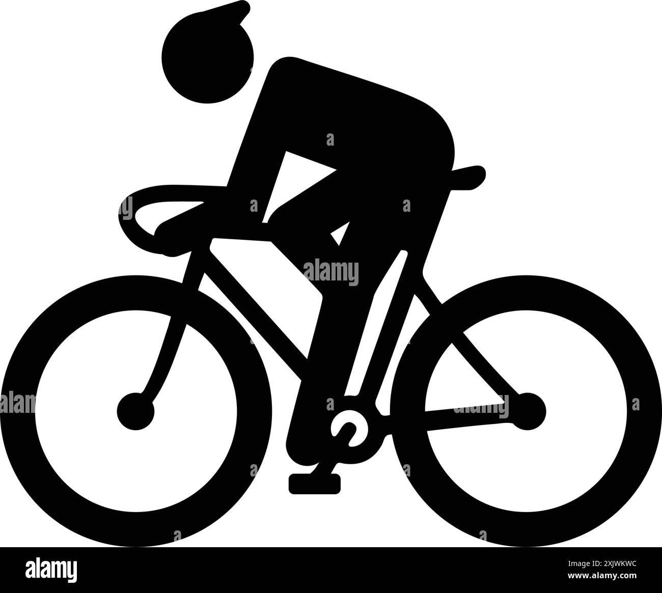 Radfahren, Radfahren, Rennsport-Symbol – perfekt für Printmedien, Web, Stockfotos, kommerzielle Zwecke oder jede Art von Design-Projekt. Stock Vektor