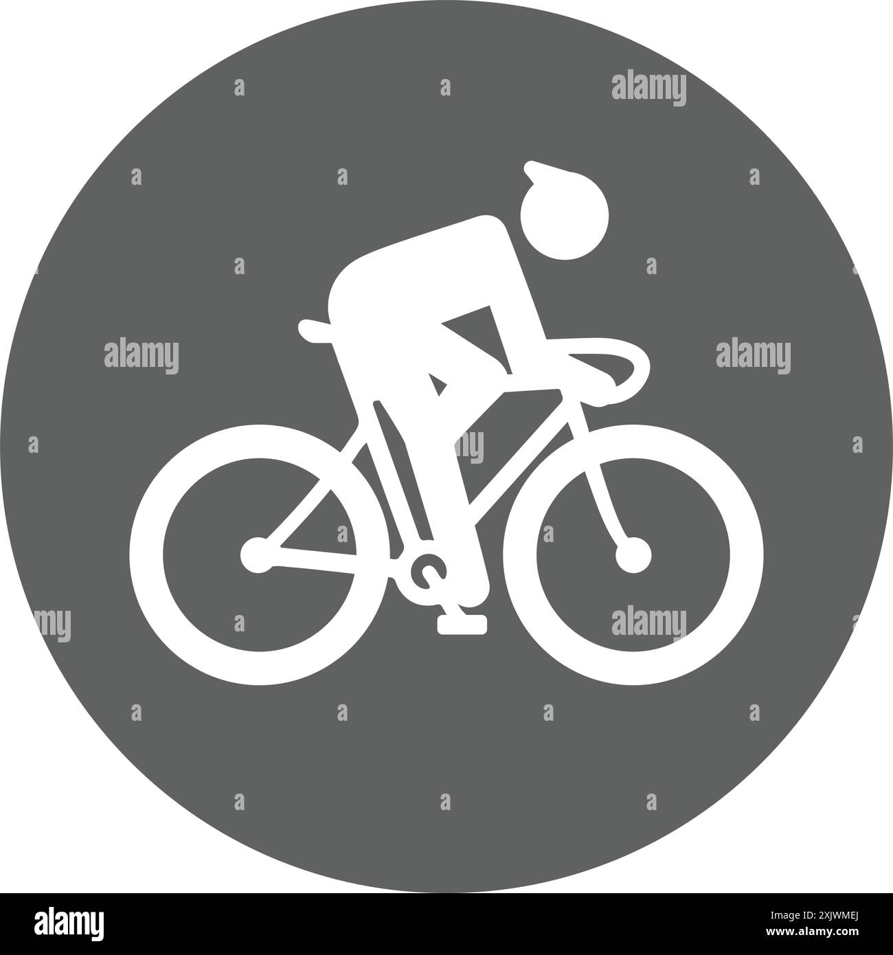 Radfahren, Radfahren, Rennsport-Symbol – perfekt für Printmedien, Web, Stockfotos, kommerzielle Zwecke oder jede Art von Design-Projekt. Stock Vektor