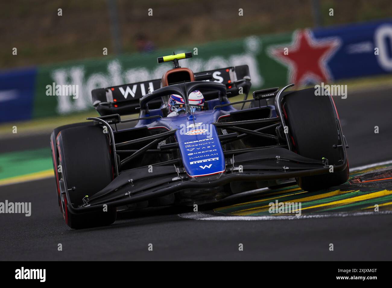 02 SARGEANT Logan (usa), Williams Racing FW46, Aktion während des Formel-1-Großen Preises von Ungarn 2024, 13. Runde der Formel-1-Weltmeisterschaft 2024 vom 19. Bis 21. Juli 2024 auf dem Hungaroring in Mogyorod, Ungarn Stockfoto