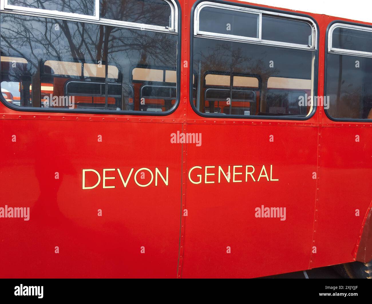 Klassischer Devon General Doppeldeckerbus in Exeter, Devon, England Stockfoto