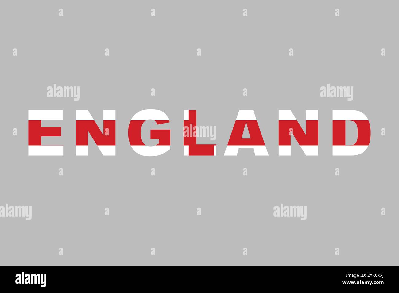 Englisches Wort mit englischer Herzform Stock Vektor