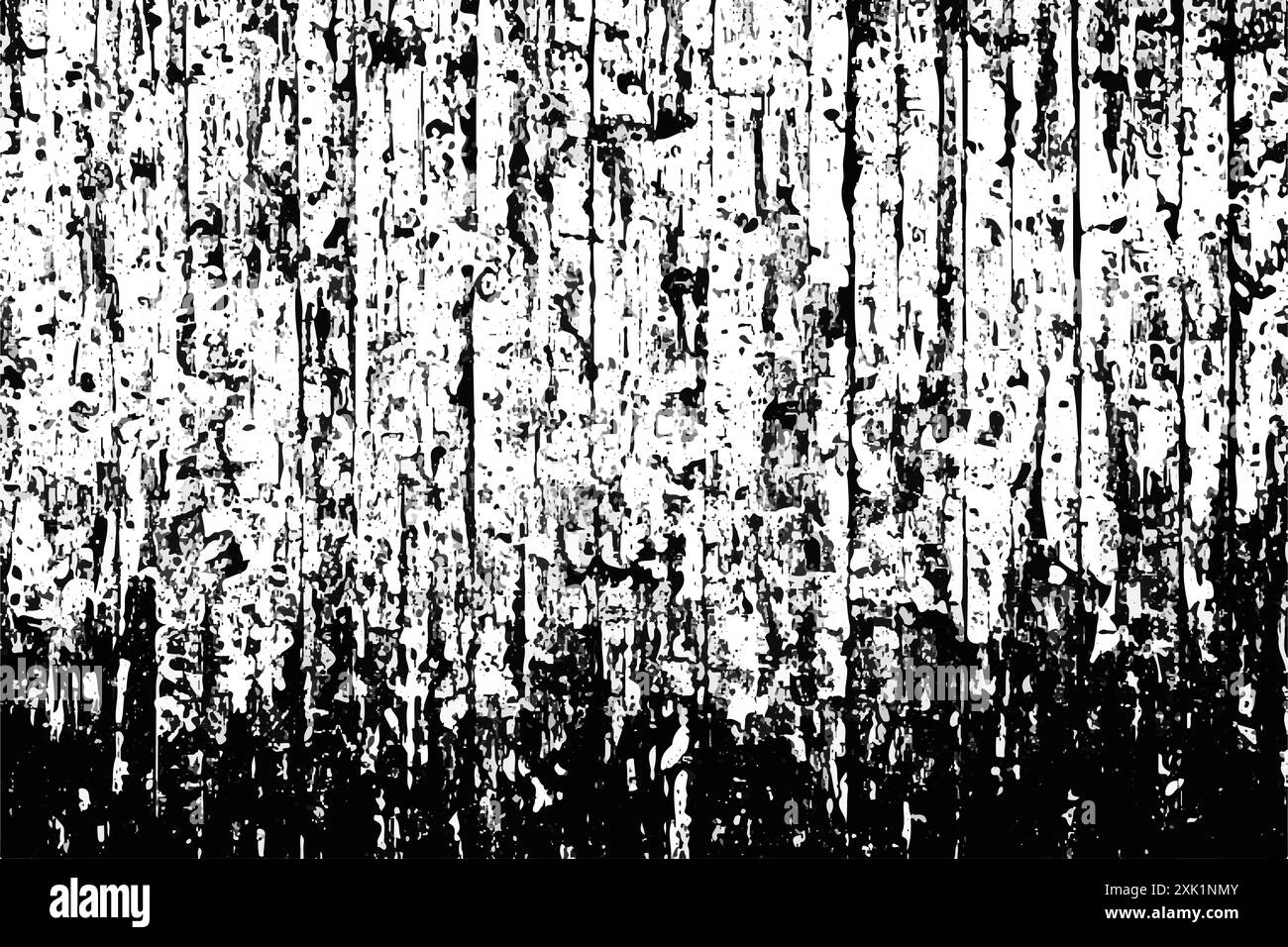 Grunge schwarz-weiß Muster. Monochrome Partikel abstrakte Textur. Hintergrund von Rissen, Abnutzungen, Spänen, Flecken, Tintenflecken, Linien. Grunge Art. Stock Vektor