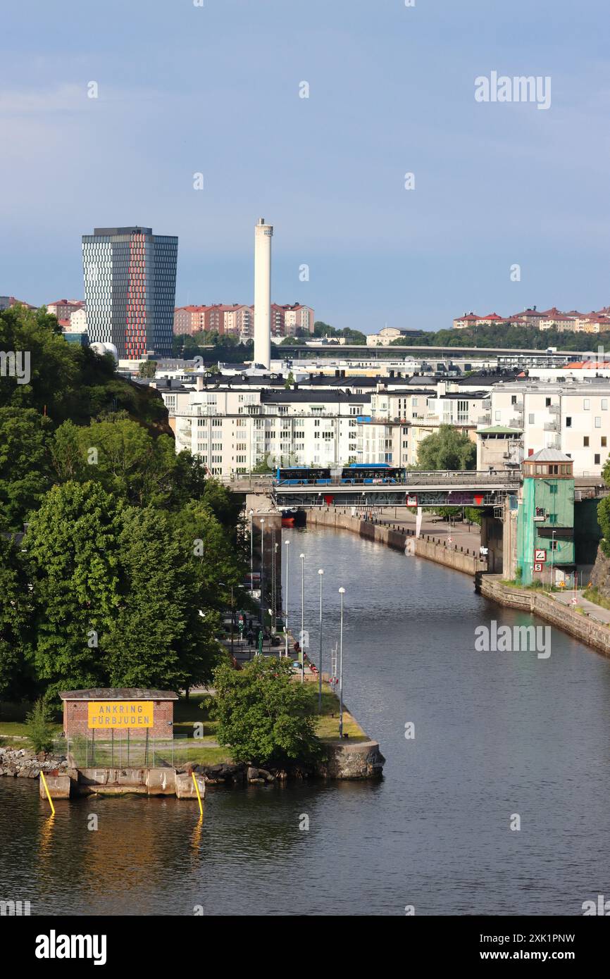 Danviksbro („Danvik-Brücke“), Stockholm, Schweden - Juni 2024 Stockfoto