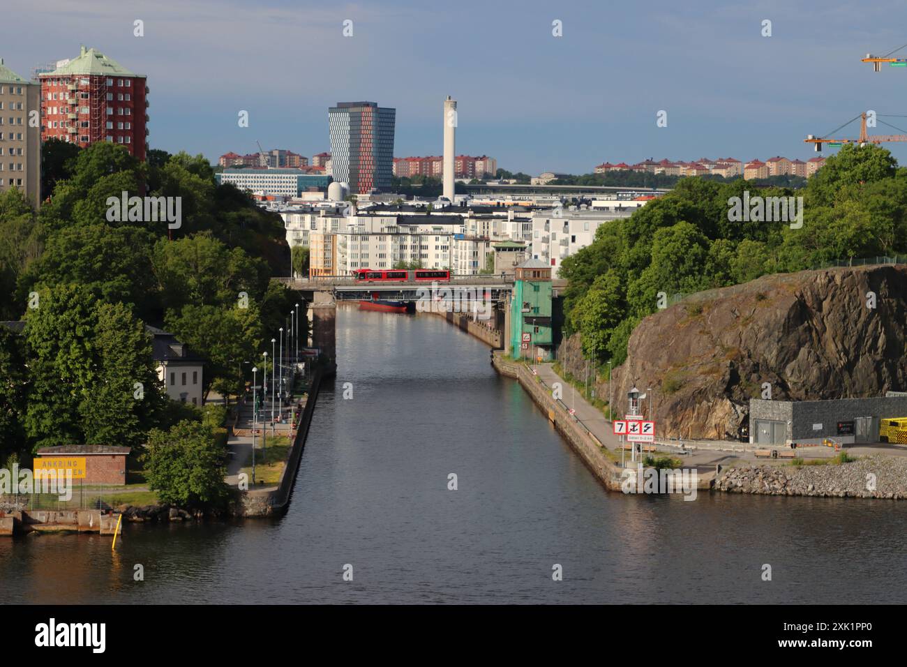 Danviksbro („Danvik-Brücke“), Stockholm, Schweden - Juni 2024 Stockfoto