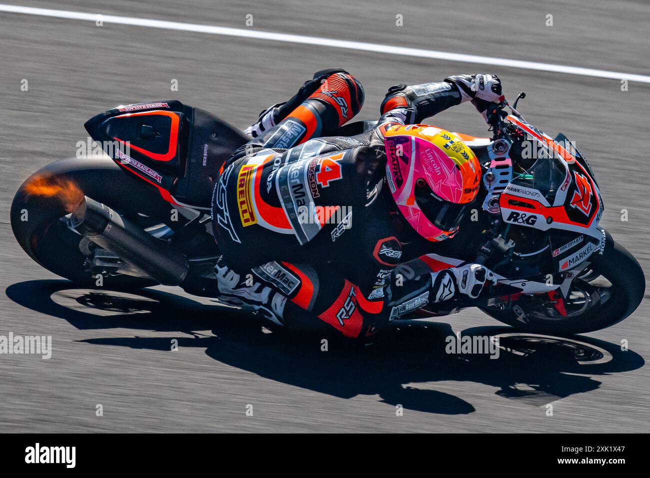 Lee Jackson British Super Bikes während des FP1 bei Brands Hatch 2024 Stockfoto