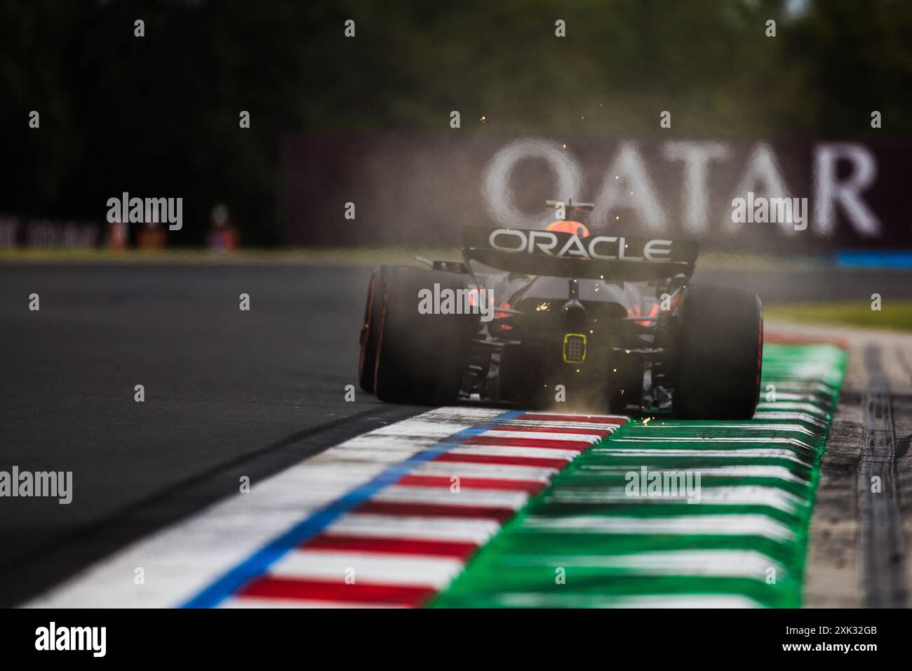 Hungaroring, Mogyorod, Ungarn. 20.Juli 2024; Max Verstappen aus den Niederlanden und Oracle Red Bull Racing während des Grand Prix von Ungarn Stockfoto