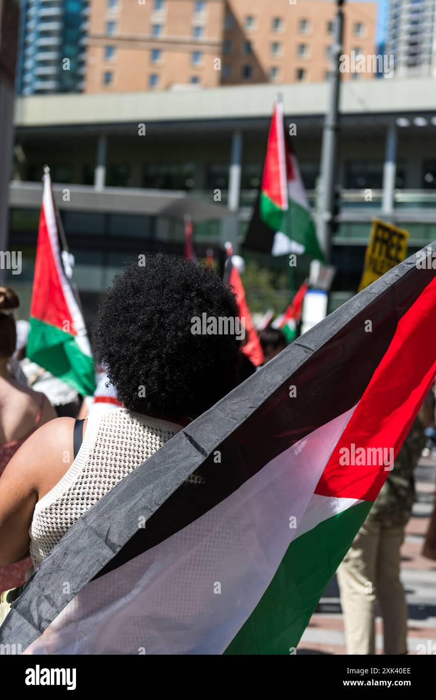 Seattle, USA. Mai 2024. Pro Palestine 76. Nakba Day Rallye und März. Stockfoto