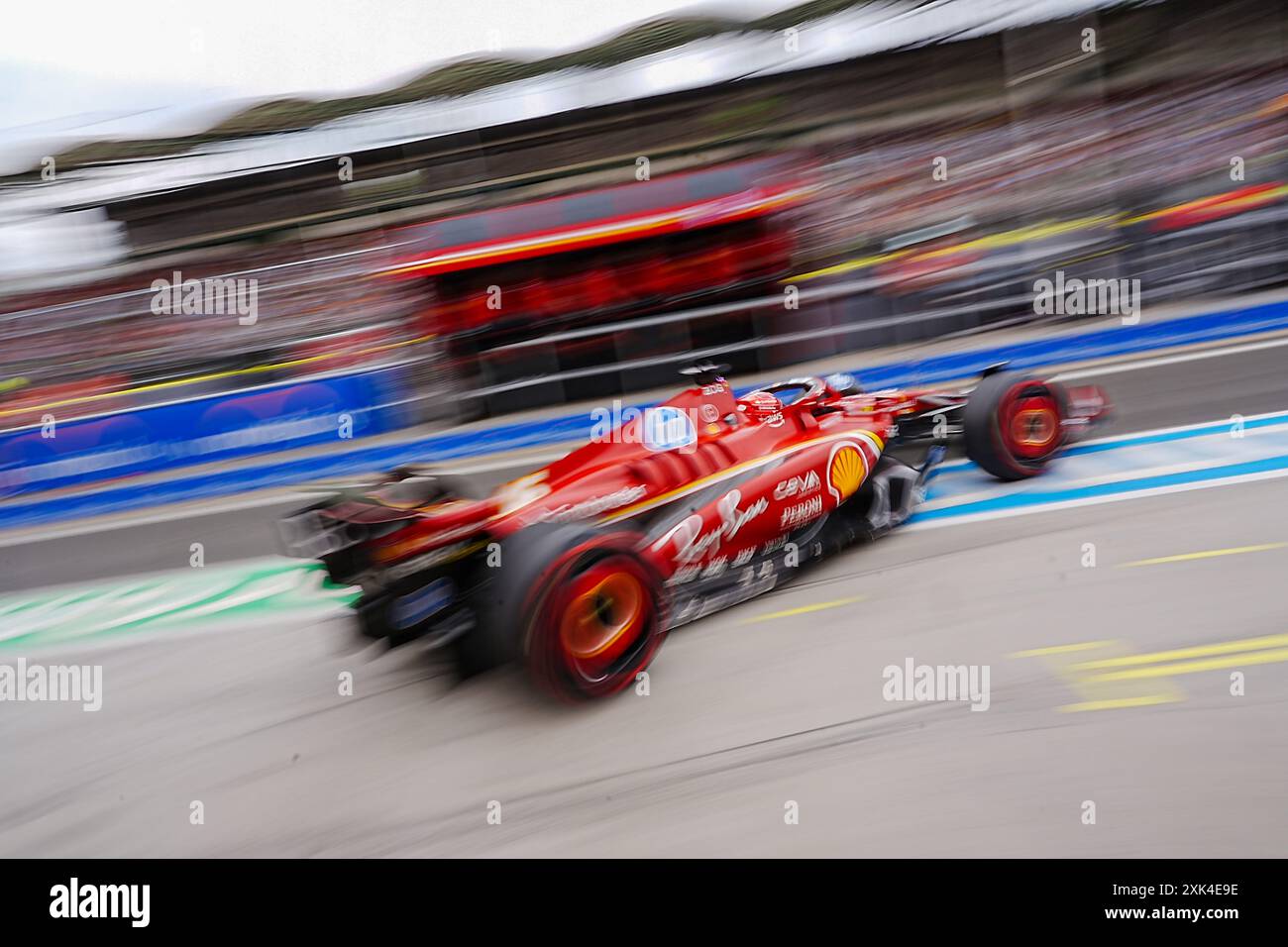 Mogyorod, Ungarn. Juli 2024. Charles Leclerc (MON) - Scuderia Ferrari - Ferrari SF-24 - Ferrari am Samstag Freies Training und Qualifizieren am 20. Juli 2024 des Großen Preises der Formel 1 von Ungarn, der vom 19. juli bis 21. juli 2024 auf der Hungaroring-Strecke in Mogyorod, Budapest, Ungarn stattfinden soll (Foto: Alessio de Marco/SIPA USA) SIPA USA/Alamy Live News Stockfoto