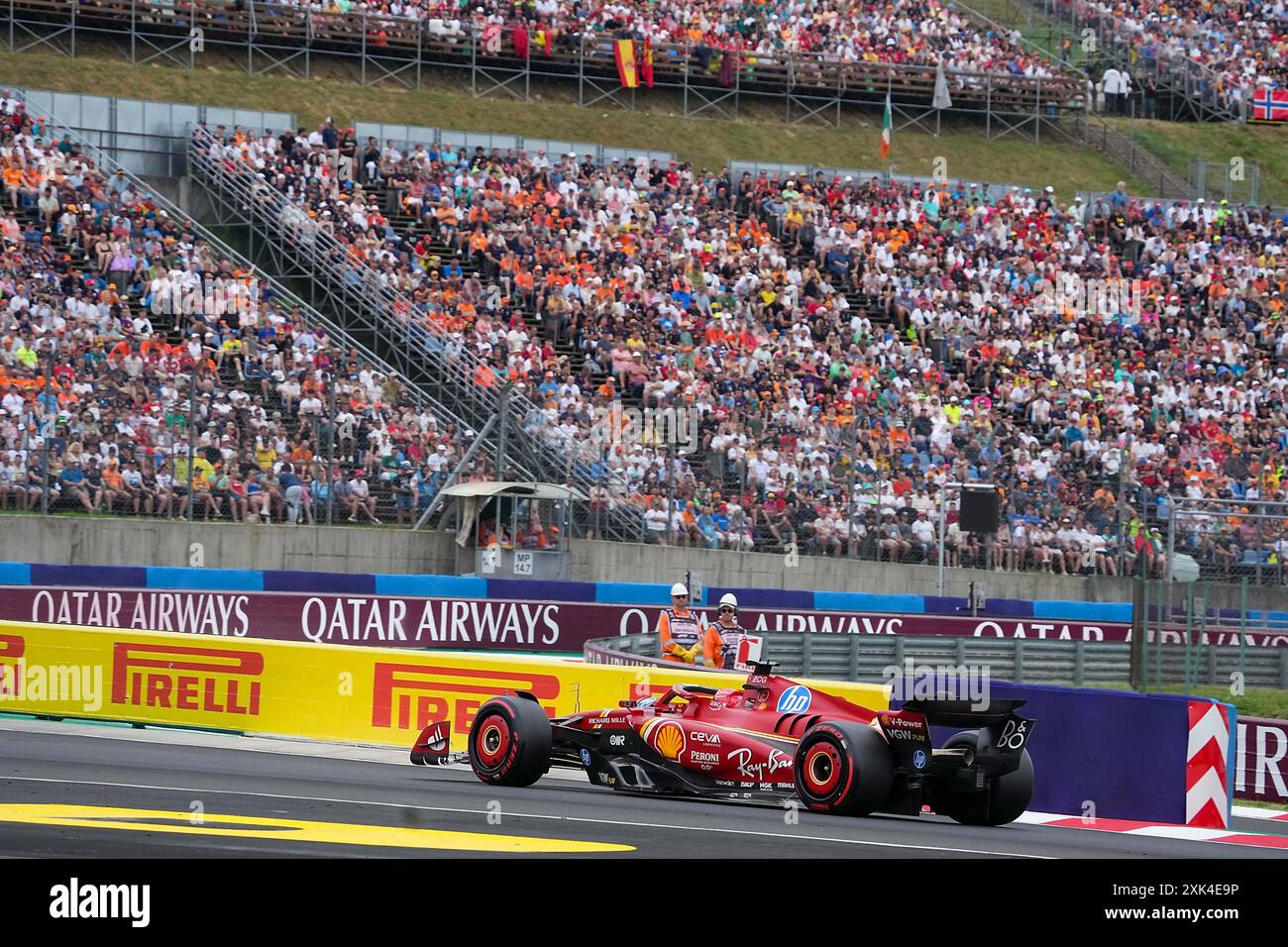 Mogyorod, Ungarn. Juli 2024. Charles Leclerc (MON) - Scuderia Ferrari - Ferrari SF-24 - Ferrari am Samstag Freies Training und Qualifizieren am 20. Juli 2024 des Großen Preises der Formel 1 von Ungarn, der vom 19. juli bis 21. juli 2024 auf der Hungaroring-Strecke in Mogyorod, Budapest, Ungarn stattfinden soll (Foto: Alessio de Marco/SIPA USA) SIPA USA/Alamy Live News Stockfoto