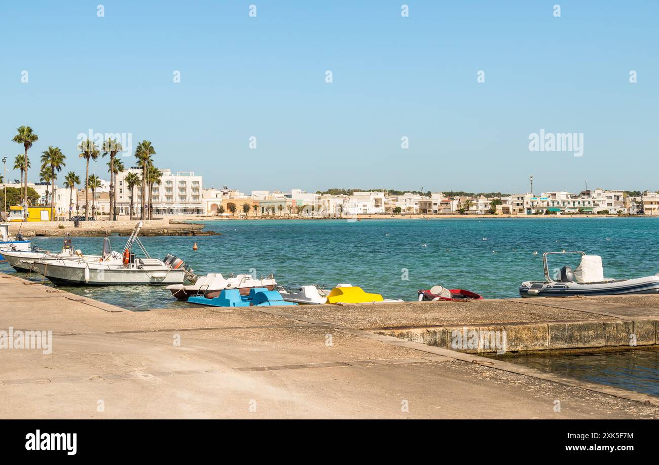 Porto Cesario Seebad am Ionischen Meer in Apulien, Provinz Lecce, Italien Stockfoto