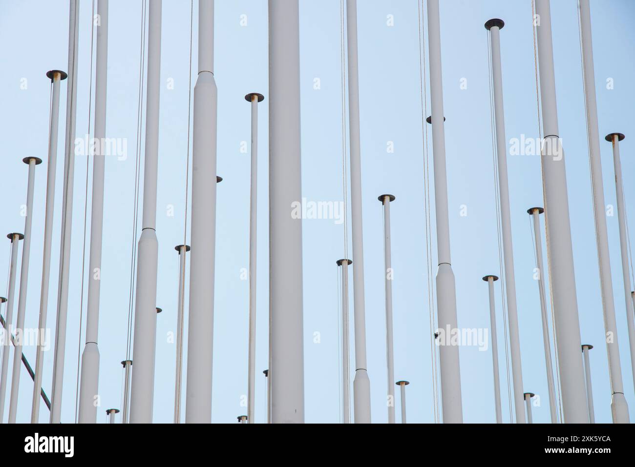 Urban Detail of Masts, MEO Arena Concert Hall, Lissabon, Portugal Stockfoto