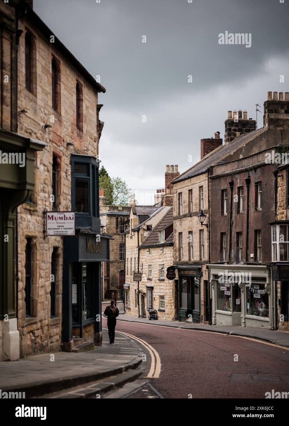 Bilder des Dorfes Alnwick im Northumberland County in Nordengland. Stockfoto
