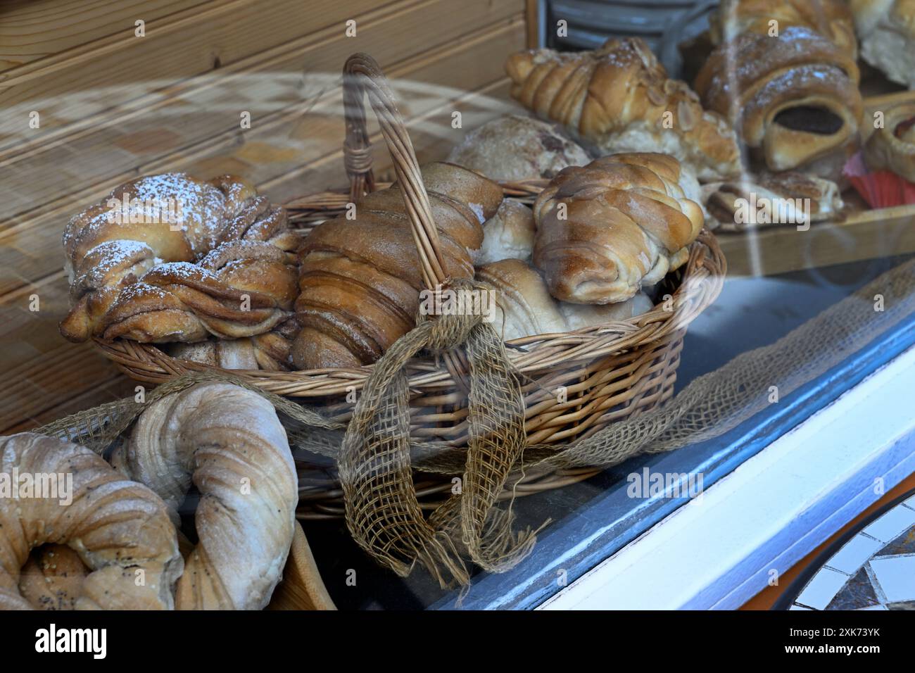 Bäckerei Window Glasgow Stockfoto