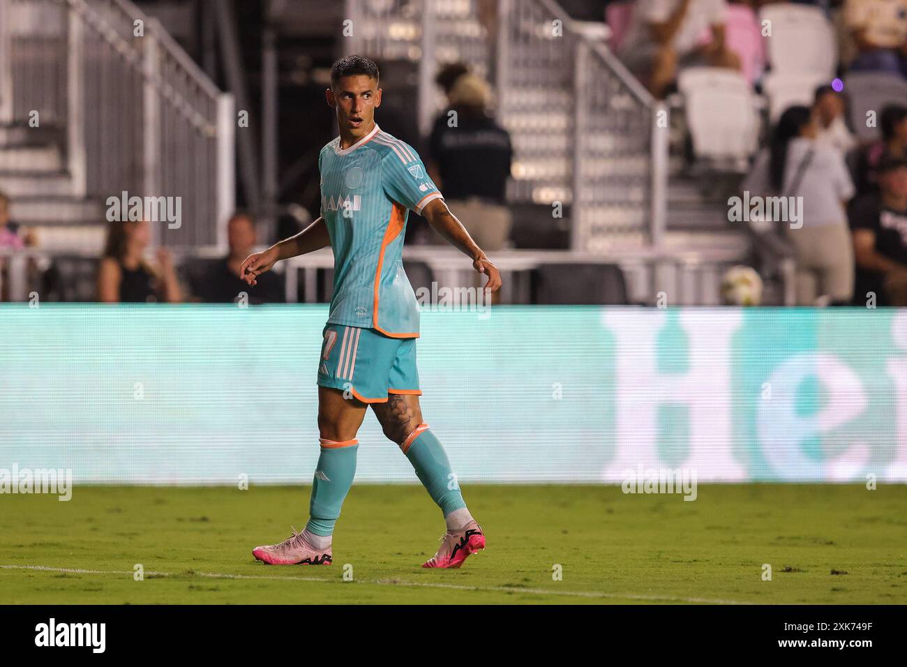 Fort Lauderdale, USA, 20. Juli 2024, Matias Rojas beim Spiel Inter Miami CF gegen Chicago FC, MLS, Foto: Chris Arjoon/American Presswire Stockfoto