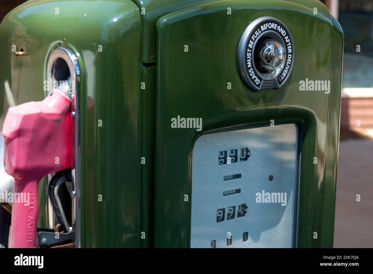 BRYCE CANYON, UTAH, USA: Eine Oldtimer-Benzinpumpe im Bryce Canyon National Park, Utah, USA. Stockfoto